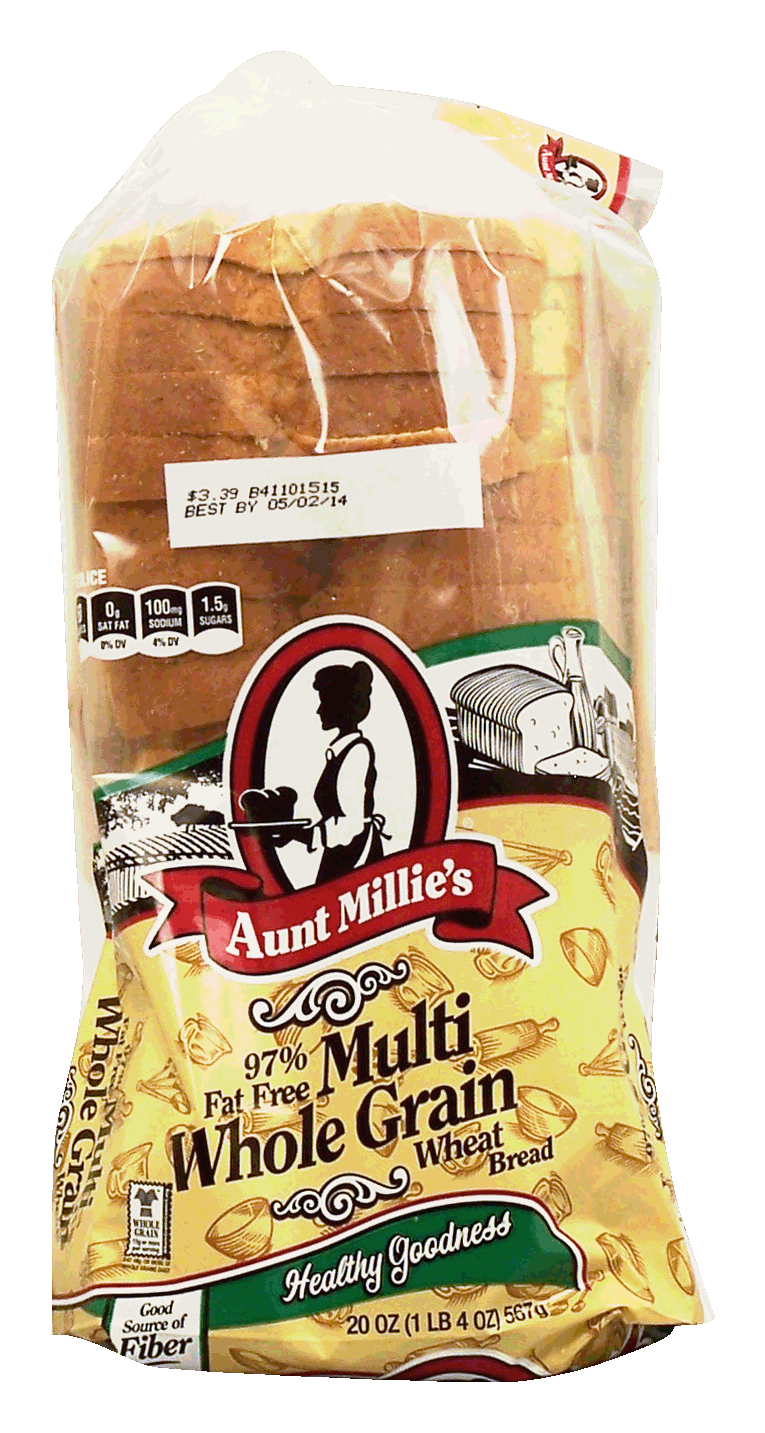 Aunt Milie's&nbsp;Healthy Goodness&nbsp;multi-grain wheat sliced bread loaf, fat free Full-Size Picture
